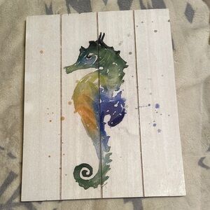 Multicolor Seahorse Wall Art
